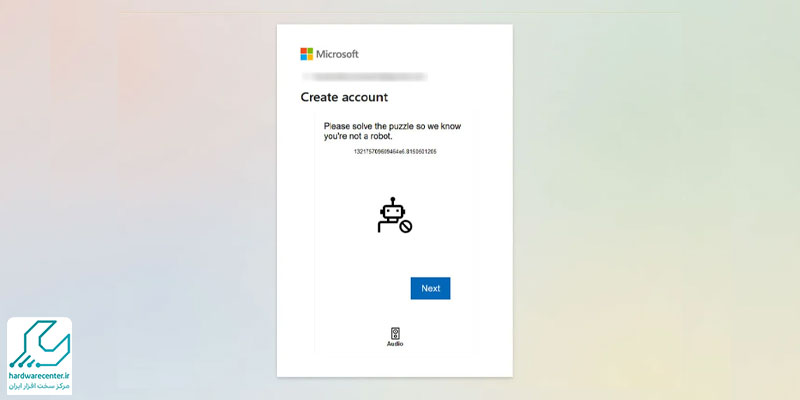 ایجاد حساب Microsoft